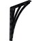 Ekena Millwork Nevio Wrought Iron Bracket, (Single center brace), Antiqued Pewter 1 1/2"W x 12"D x 15"H BKTM01X12X15SNEAPW - alternate 1